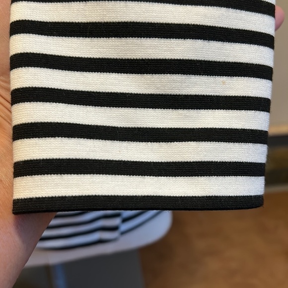 Elle Black and White Stripe Short Suit Jacket Women’s M - Picture 4 of 9